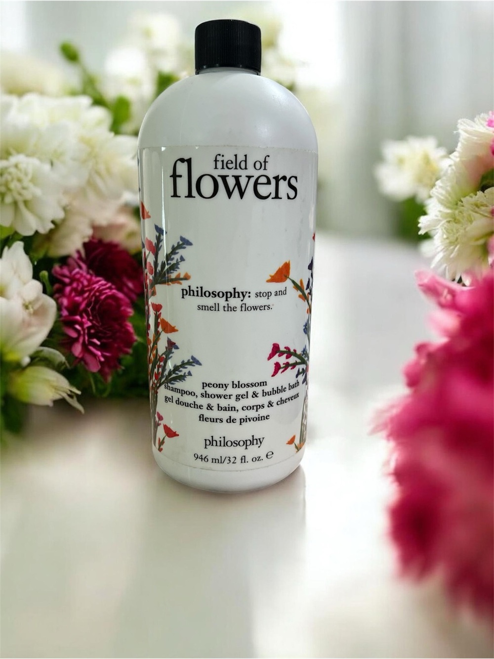 philosophy Field of Flowers Peony Blossom Shower Gel - White Bottle